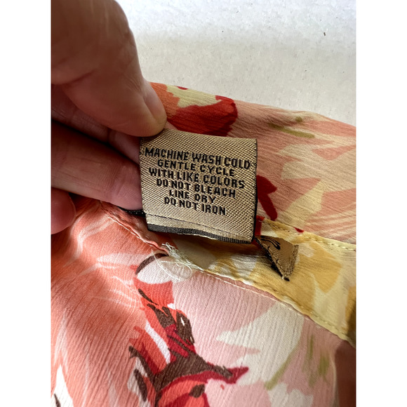 Notations Floral Blouse And Skirt Set Women’s Size XL Sheer Beach Wedding Easter - Picture 5 of 15